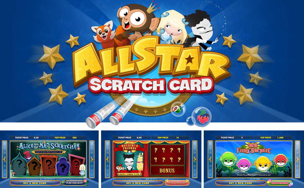 Scratch away with Alice, Houdini and more with our selection of fun, colourful Scratchcards where there’s plenty of cash prizes to be won
